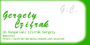 gergely czifrak business card