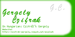 gergely czifrak business card